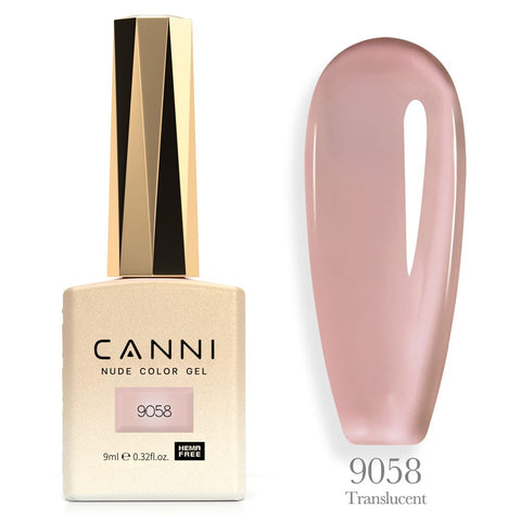 לק ג’ל 9 מ”ל | מס’ 9058 Translucent | סדרת CC3 | קאני CANNI