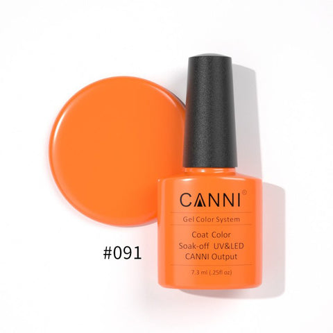 לק ג’ל קאני 7.3 מ”ל NO091 Bright Orange