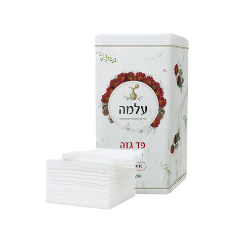 מארז 200 יחידות – פדי גזה מרופדים 10X10 ס"מ