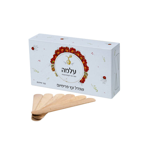 מארז 100 יח' – שפדל עץ רחב מבית עלמה