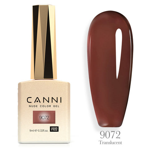 לק ג’ל 9 מ”ל | מס’ 9072 Translucent | סדרת CC3 | קאני CANNI