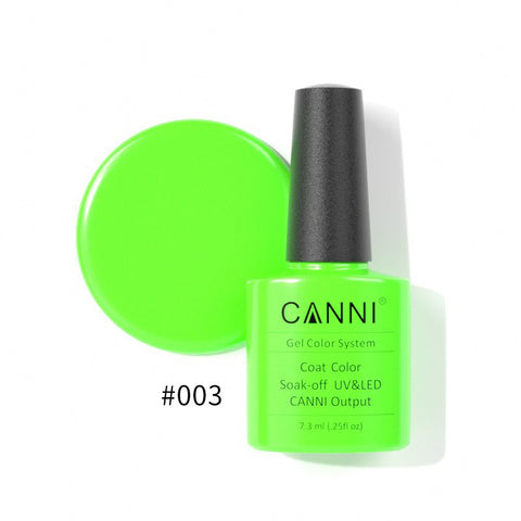 לק ג’ל קאני 7.3 מ”ל NO003 Neon Lime