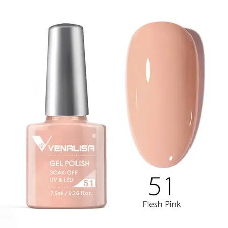 לק ג׳ל VENALISA 51 ורוד בשר