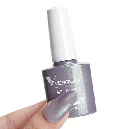 לק ג׳ל VENALISA 730 אפור מתכתי