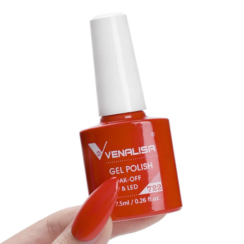לק ג'ל VENALISA 722 – אדום-כתום